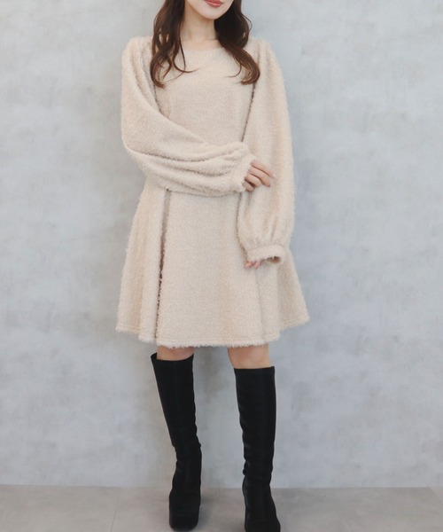 CECIL McBEE（セシルマクビー） ワンピース プードルリボンベルトミニ