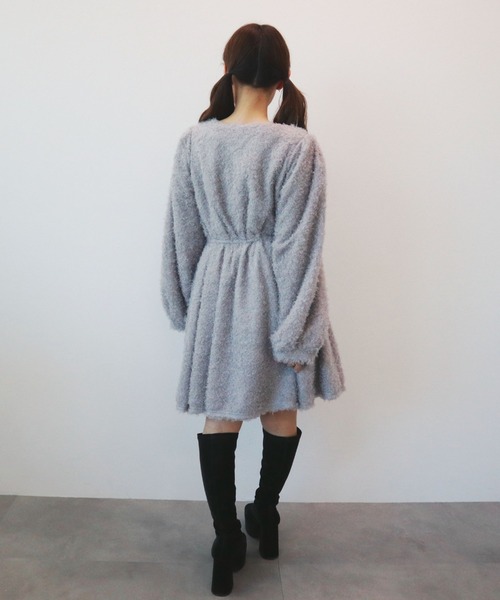 CECIL McBEE（セシルマクビー） ワンピース プードルリボンベルトミニ