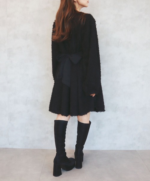 CECIL McBEE（セシルマクビー） ワンピース プードルリボンベルトミニ