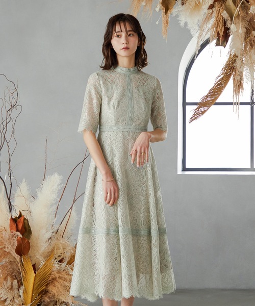 「niana」 半袖ワンピース S グレイッシュブルー レディースの画像