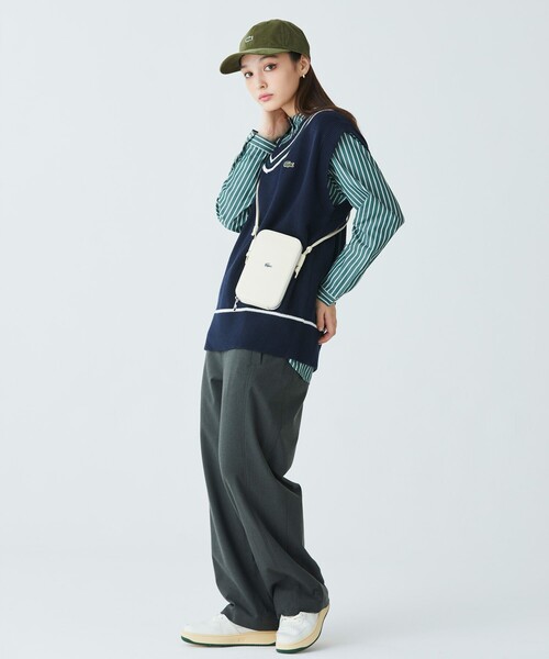 LACOSTE（ラコステ） ニットベスト 34 ダークネイビー レディース