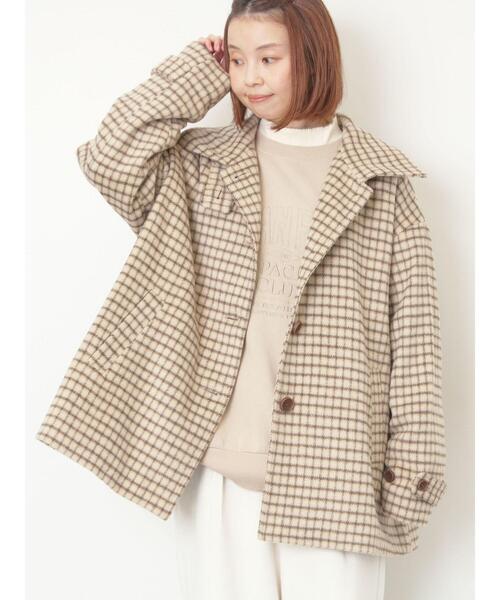 フラッグチェックコート フードコート 綿BWチェック | コート | 【公式】D*g*y ONLINE STORE