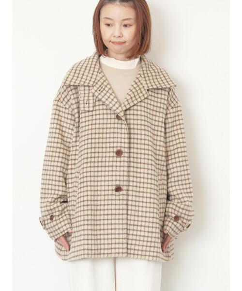 Samansa Mos2（サマンサモスモス） コート アウター シャギーチェック