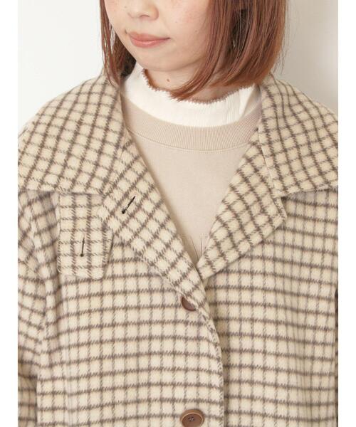 Samansa Mos2（サマンサモスモス） コート アウター シャギーチェック