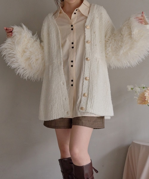 mideal(マイディール) ニット セーター shaggy sleeve peplum knit mideal(マイディール) ニット セーター shaggy sleeve peplum knit