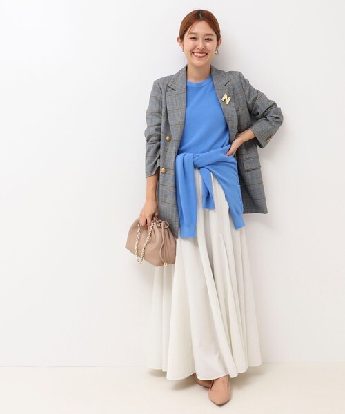 「NOLLEY'S」 半袖ニット 38 チャコールグレー レディース_画像5