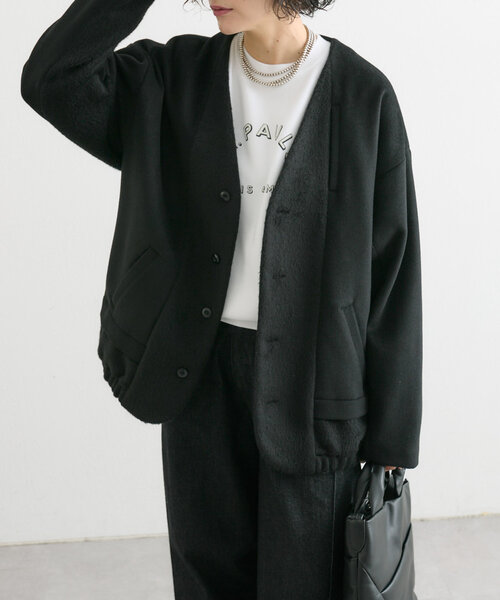 「ear PAPILLONNER」 「Sumi style」ノーカラージャケット FREE グレー レディース_1