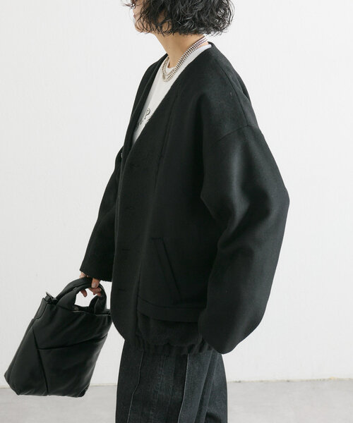 「ear PAPILLONNER」 「Sumi style」ノーカラージャケット FREE グレー レディース_4