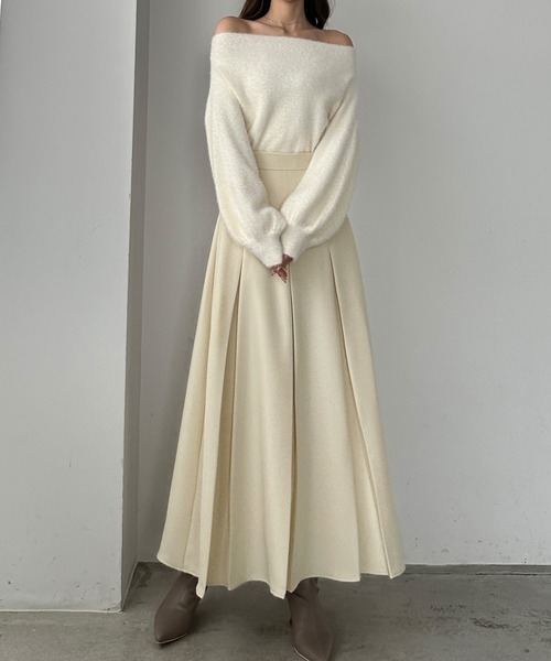 「Louere」 プリーツスカート LARGE ブラウン系その他 レディース_画像5