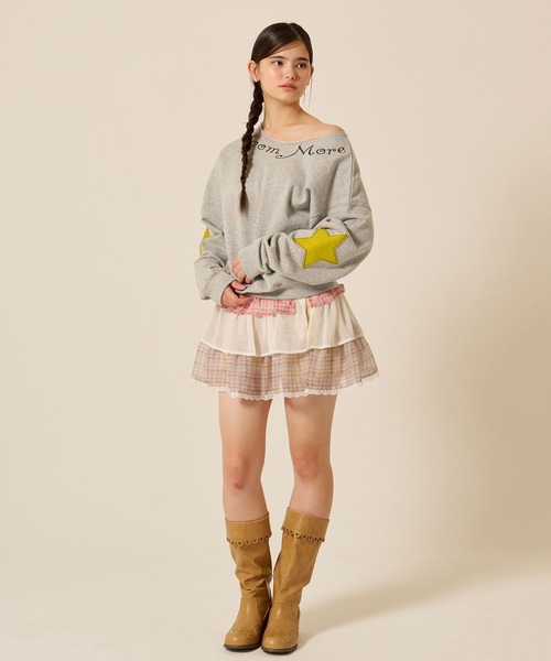 TINA：JOJUN（ティーナジョジュン） パンツ シフォン フリル ラップ