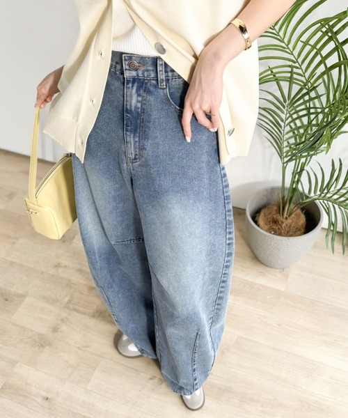 Java ワイドパンツ ジーンズ デニム デニムパンツ 「JaVaジャバコラボ