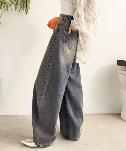 Java ワイドパンツ ジーンズ デニム デニムパンツ 「JaVaジャバコラボ