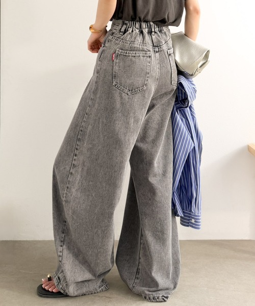 Java ワイドパンツ ジーンズ デニム デニムパンツ 「JaVaジャバコラボ