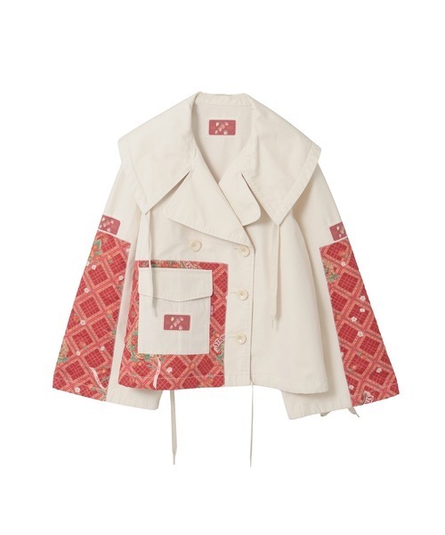 PINK HOUSE（ピンクハウス） コート アウター 苺リースプリント使い