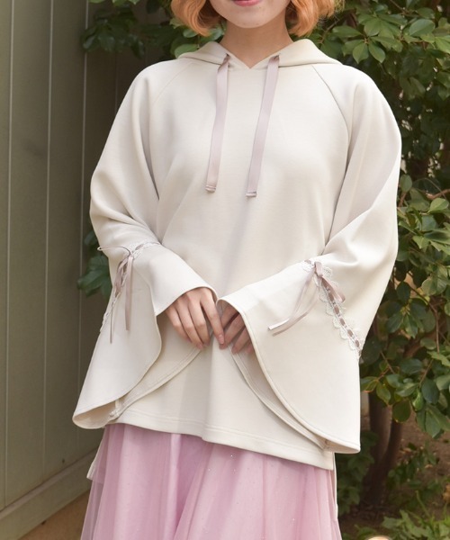 axes femme（アクシーズ ファム） tシャツ 花粉ガードポンチョ風プル