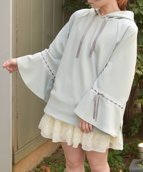 axes femme（アクシーズ ファム） tシャツ 花粉ガードポンチョ風プル
