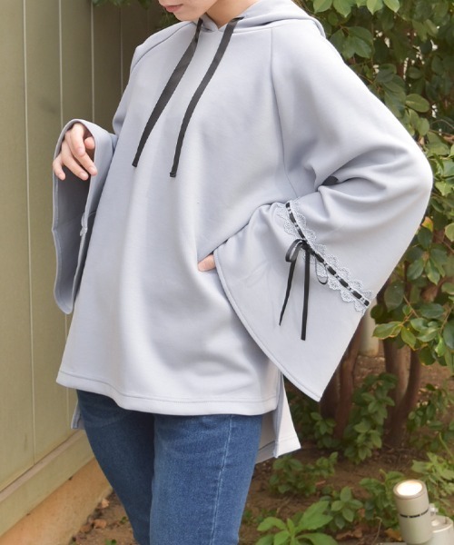 axes femme（アクシーズ ファム） tシャツ 花粉ガードポンチョ風プル