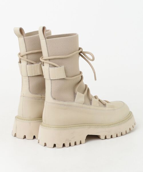 「Mollini」 ショートブーツ 37 ベージュ レディース_画像2
