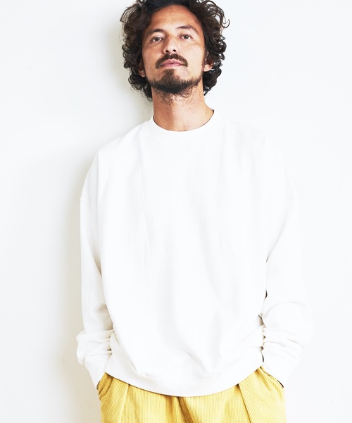 「COMMON WARE」 「HALHAM」スウェットカットソー M ネイビー メンズ_画像2
