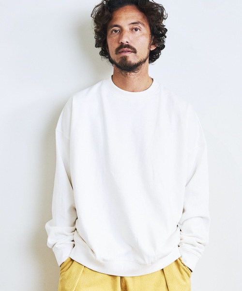 「COMMON WARE」 「HALHAM」スウェットカットソー M ネイビー メンズ_画像4