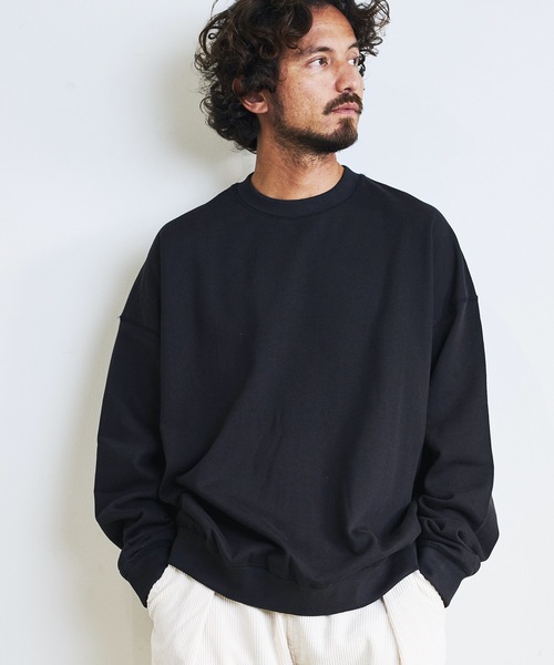 「COMMON WARE」 「HALHAM」スウェットカットソー M ネイビー メンズ_画像7