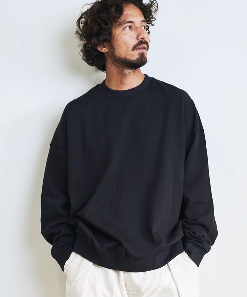 「COMMON WARE」 「HALHAM」スウェットカットソー M ネイビー メンズ_画像8