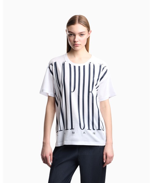 EMPORIO ARMANI tシャツ 「エンポリオ アルマーニ」マキシレタリング T 