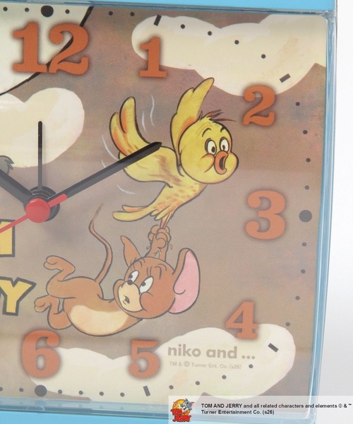ニコアンド　トムとジェリー ウォールクロック　壁時計 niko and…（ニコアンド） 時計 「トムとジェリー」コラボアラーム インテリア時計