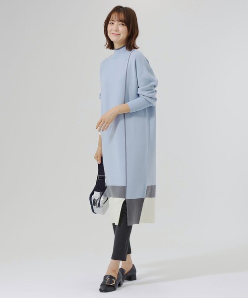 「CAST:」 ニットワンピース S ネイビー レディース_画像3