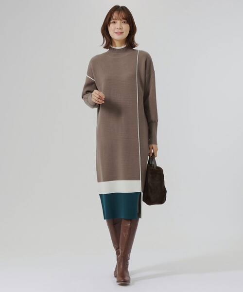 「CAST:」 ニットワンピース S ネイビー レディース_画像5