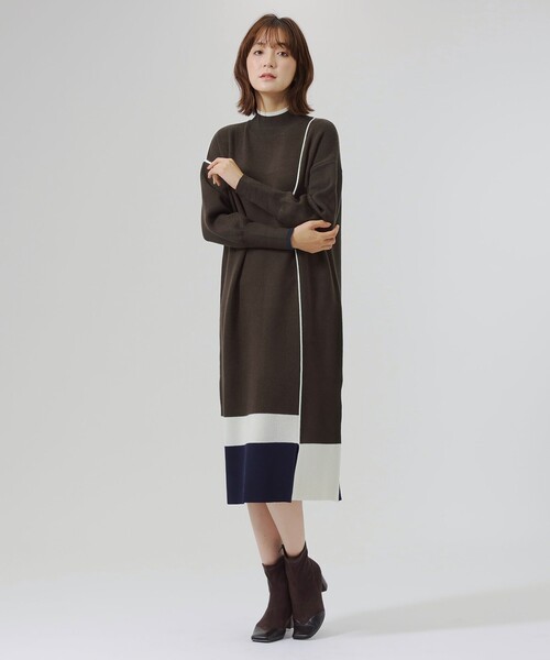 「CAST:」 ニットワンピース S ネイビー レディース_画像6