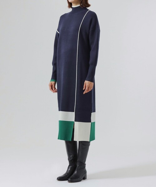「CAST:」 ニットワンピース S ネイビー レディース_画像8