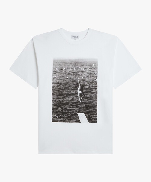 agnes b.（アニエスベー） tシャツ メンズ フォト メッセージ プリント