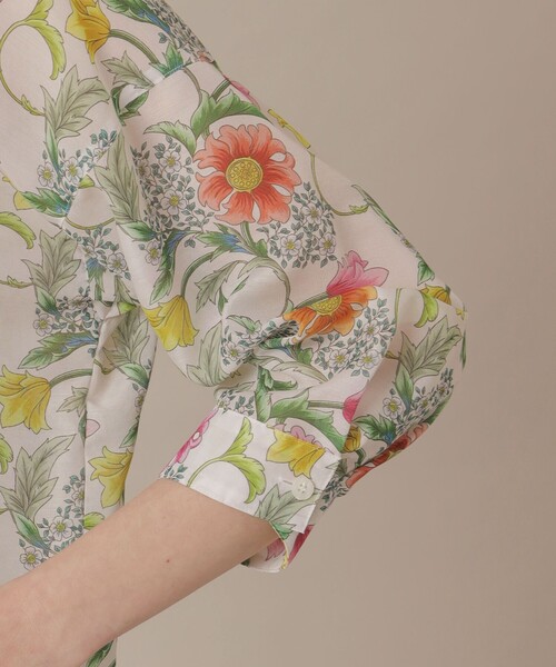 マッキントッシュロンドン ☆バイブリーフラワー半袖ブラウス シアー 38 花柄 MACKINTOSH LONDON（マッキントッシュ ロンドン） ブラウス シャツ