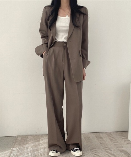 「SHEENA」 「mei han hui yi jiao」セットアップ M ダークブラウン レディース_画像3
