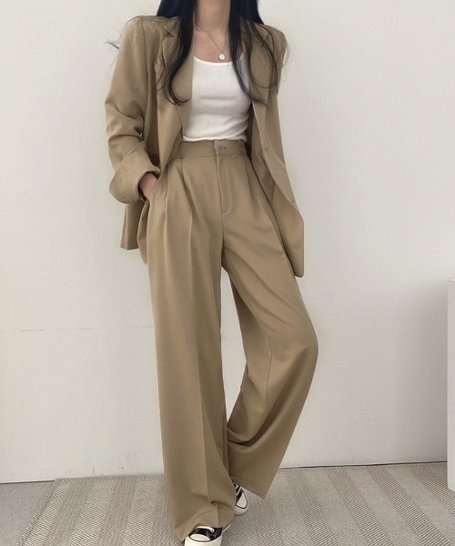 「SHEENA」 「mei han hui yi jiao」セットアップ M ダークブラウン レディース_画像9