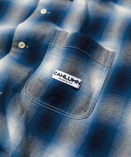 「CAHLUMN」 長袖シャツ LARGE ブルー メンズの画像