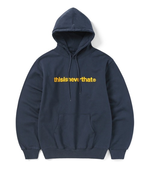 thisisneverthat ネイビー フードパーカー thisisneverthat（ディスイズネバーザット） プルオーバーパーカー S