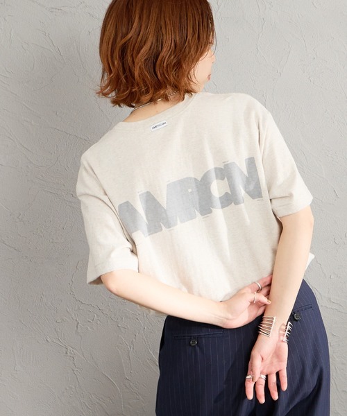 【未使用】Americana アメリカーナ バックロゴTシャツ オートミール AMERICANA（アメリカーナ） tシャツ AMERCN バックプリントTシャツ