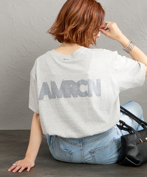 AMERICANA（アメリカーナ） tシャツ AMERCN バックプリントTシャツ