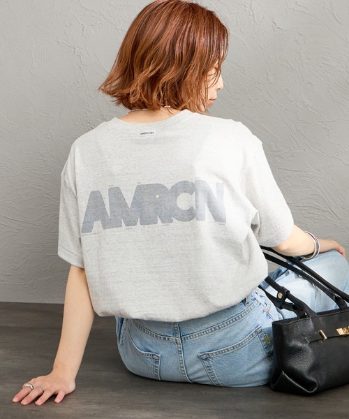 AMERICANA（アメリカーナ） tシャツ AMERCN バックプリントTシャツ