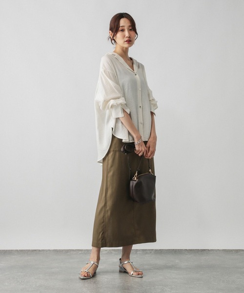 「GLOBAL WORK」 長袖シャツ LARGE ブラック レディース_画像2
