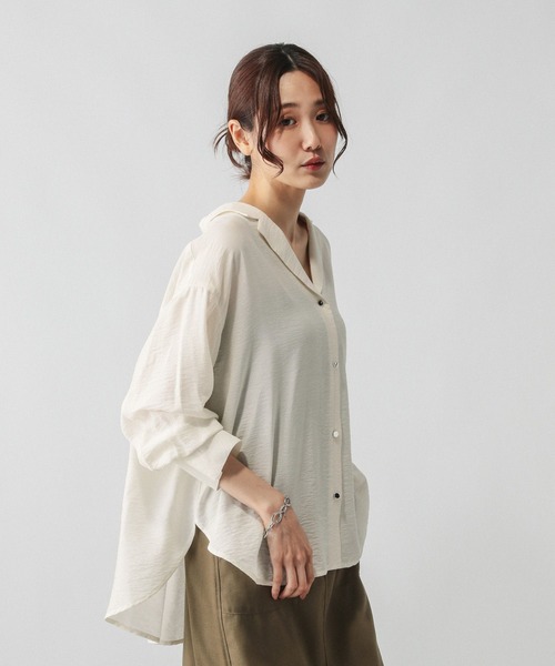 「GLOBAL WORK」 長袖シャツ LARGE ブラック レディース_画像5