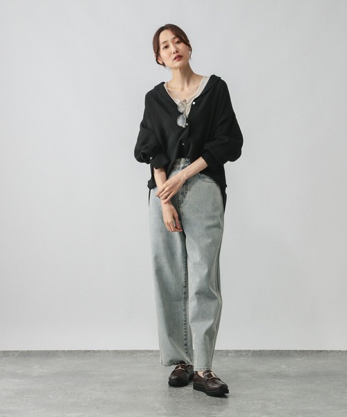 「GLOBAL WORK」 長袖シャツ LARGE ブラック レディース_画像7