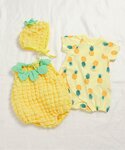 ベビー服 ロンパース 「接触冷感」フルーツ柄ひ...の詳細画像5