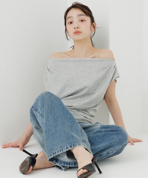 tシャツ 3way drape t-shirt（3ウェイドレープティーシャツ