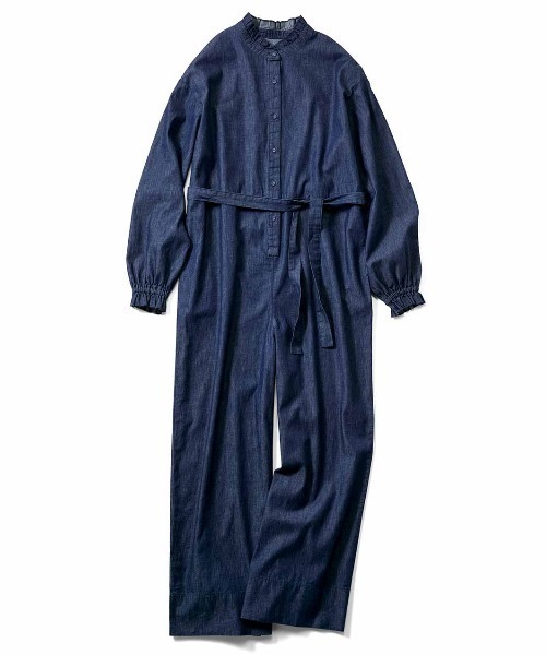 「Live in comfort」 オールインワン - インディゴブルー レディース_画像4