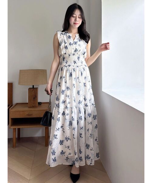 dazzlin 今期新作 プリーツフラワーシフォンワンピース dazzlin 今期新作 プリーツフラワーシフォンワンピース dazzlin