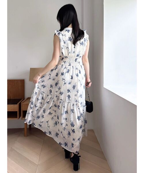 dazzlin 今期新作 プリーツフラワーシフォンワンピース dazzlin