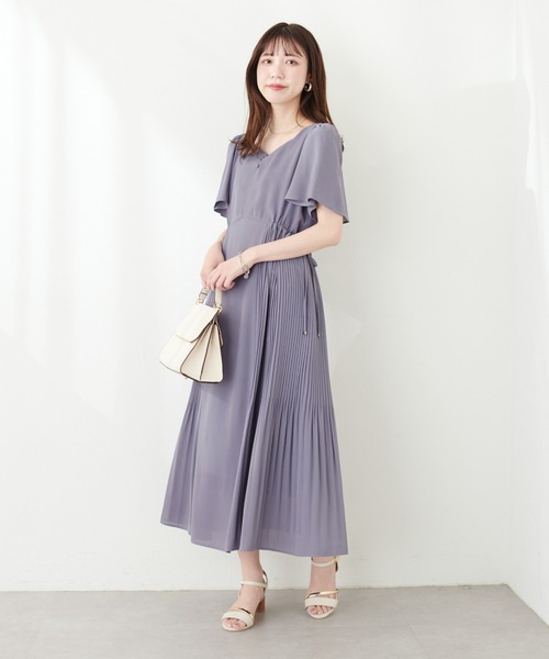 「natural couture」 半袖ワンピース FREE ネイビー レディース_画像2